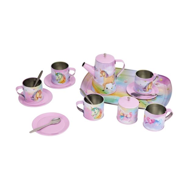 18 Piece Deluxe Tin Tea Playset - Anko