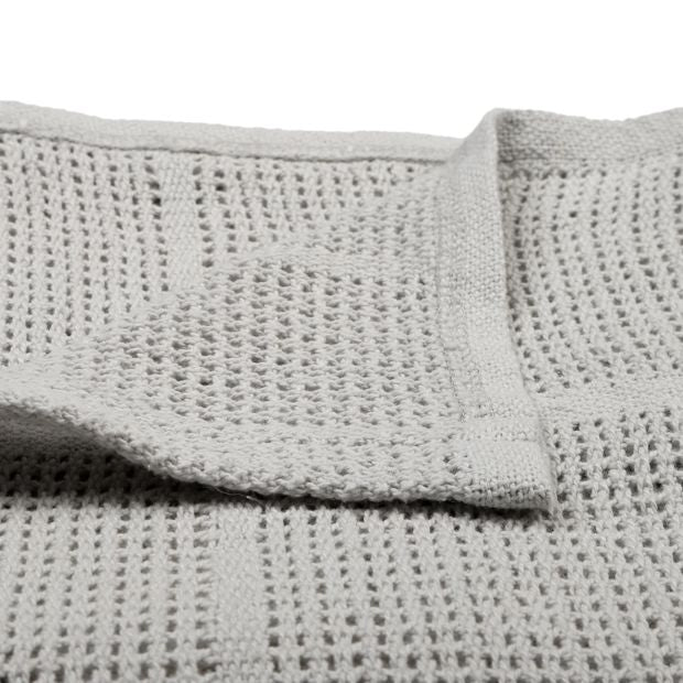 Lightweight Cotton Blanket, Grey - Anko