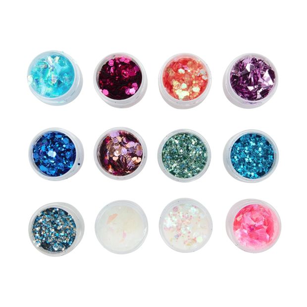 12 Pack Resin Mix-In Sequins - Anko