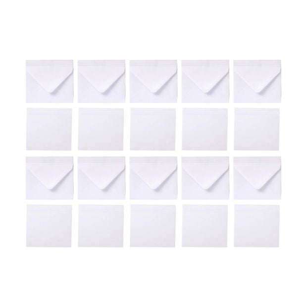 Cards and Envelopes, 50 Pack, White - Anko