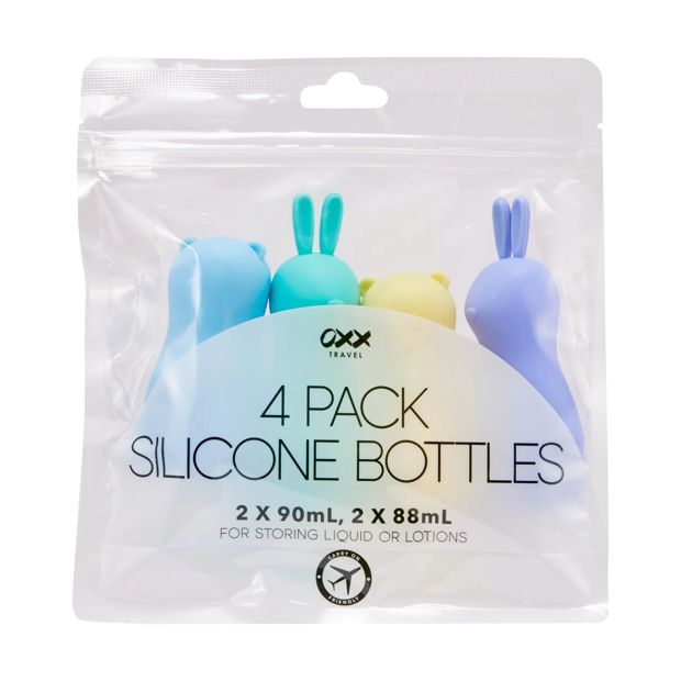 4 Pack Silicone Bottles - OXX Travel