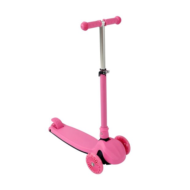 Light Up Wheel Tilt and Turn Scooter, Pink - Anko