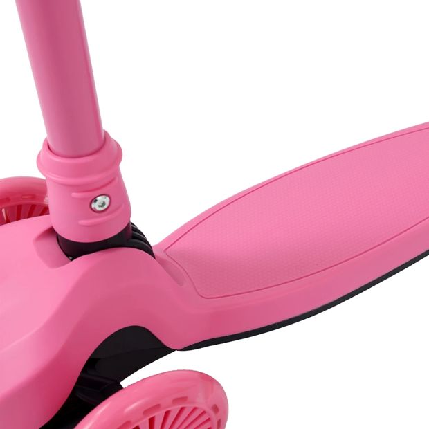 Light Up Wheel Tilt and Turn Scooter, Pink - Anko