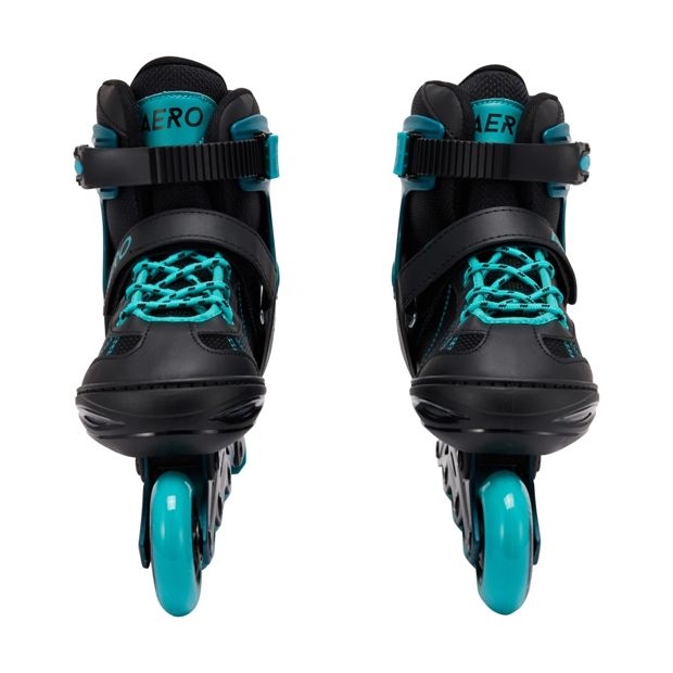 Inline Skates, Black and Teal, Size 5 to 7 - Anko