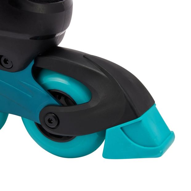 Inline Skates, Black and Teal, Size 8 to 11 - Anko