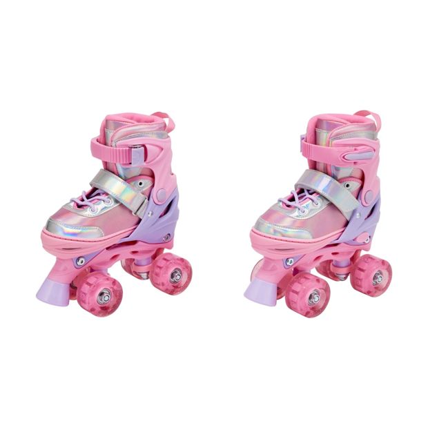 Rollerskates, Pink, Size 13 to 2 - Anko