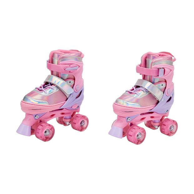 Rollerskates, Pink, Size 3 to 5 - Anko