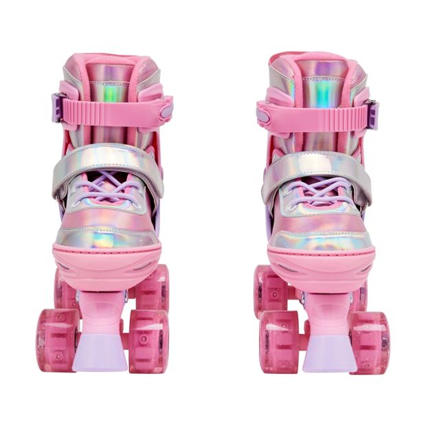 Rollerskates, Pink, Size 3 to 5 - Anko