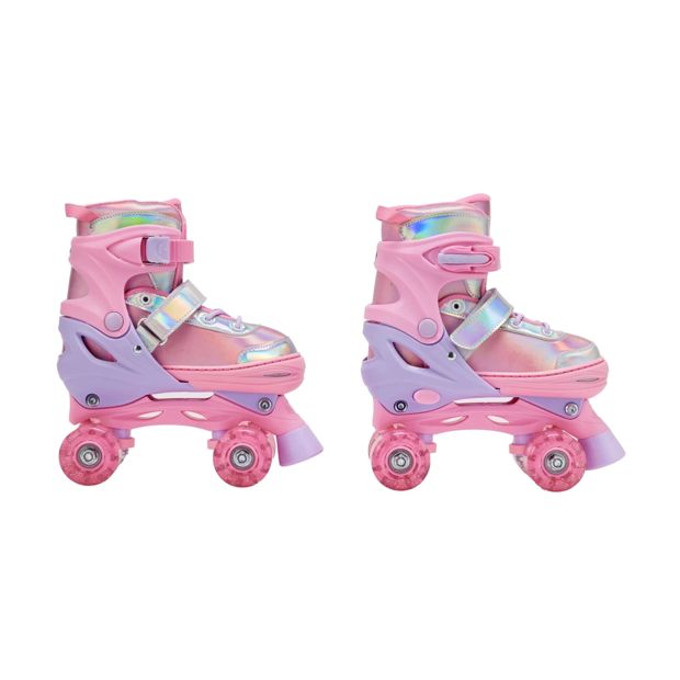 Rollerskates, Pink, Size 3 to 5 - Anko