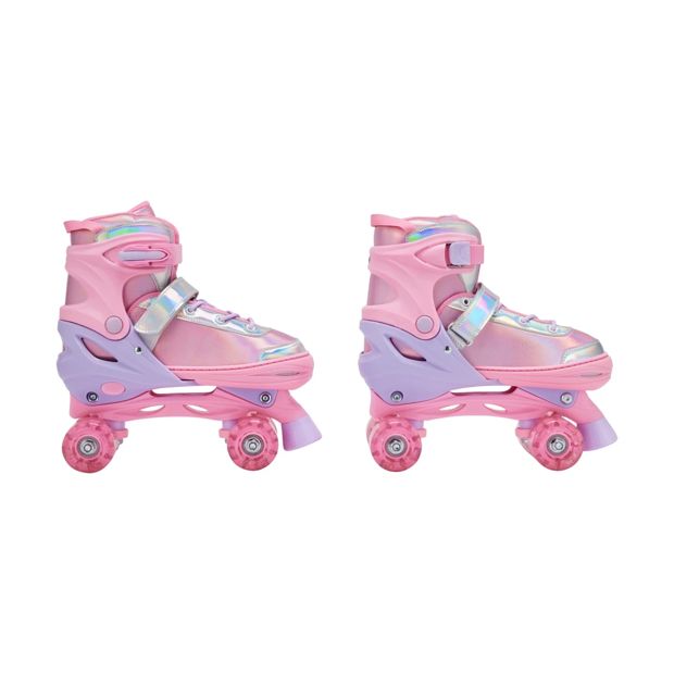 Rollerskates, Pink, Size 6 to 8 - Anko