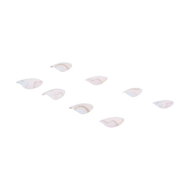 24 Pack Artificial Nails with Adhesive, Almond Shape, Pink and Gold Glitter - OXX Cosmetics