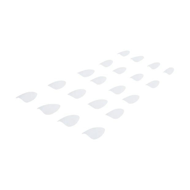 100 Pack Artificial Nails with Adhesive, Almond Shape, Clear - OXX Cosmetics