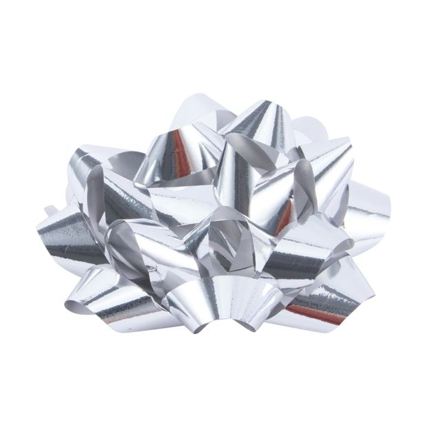 Giant Gift Bow, Silver Look - Anko