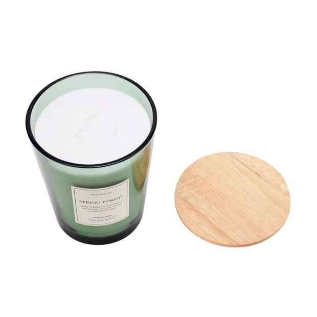 Large Scented Soy Wax Blend Candle, Spring Forest Aroma