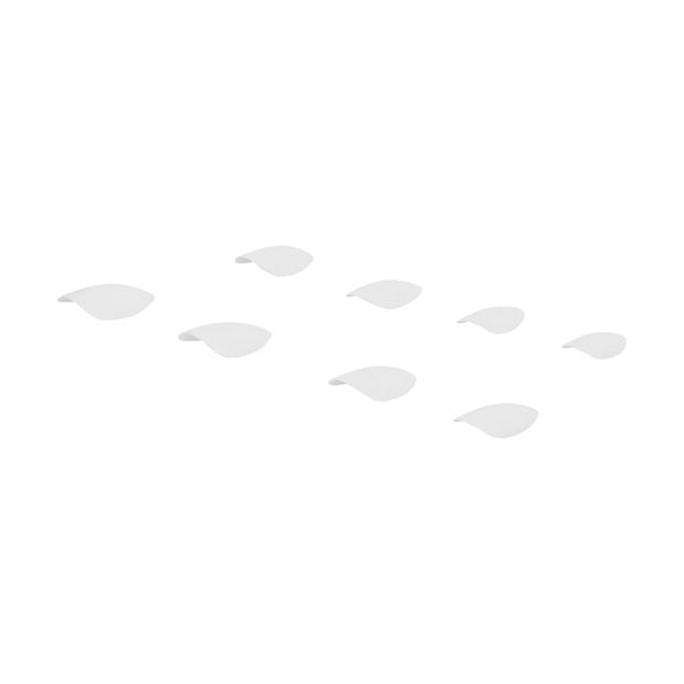 24 Pack Artificial Nails with Adhesive, Almond Shape, White Shiny - OXX Cosmetics