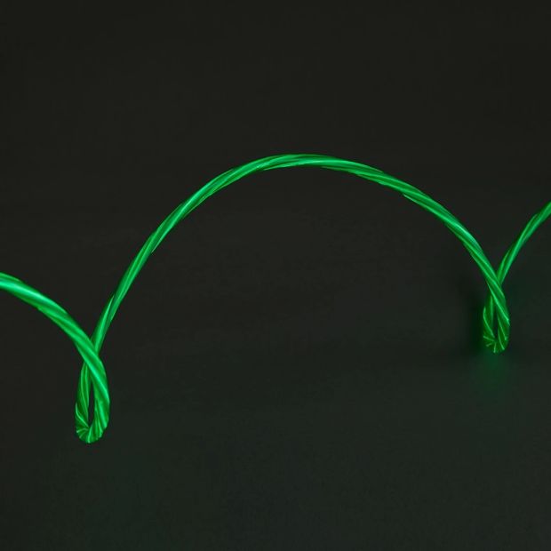 USB-A to USB-C Light Up Cable, Green - Anko
