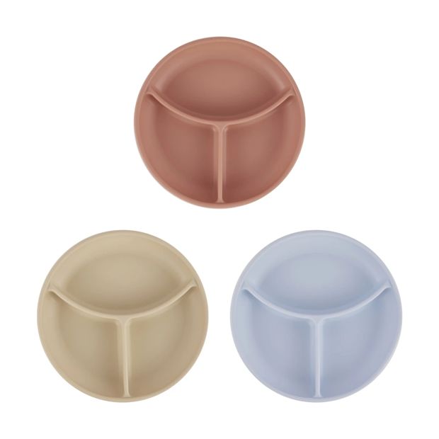 Silicone Suction Divided Plate, Assorted - Anko