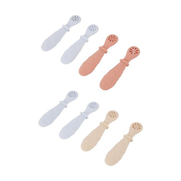 4 Pack Silicone Pre-Spoons, Assorted - Anko