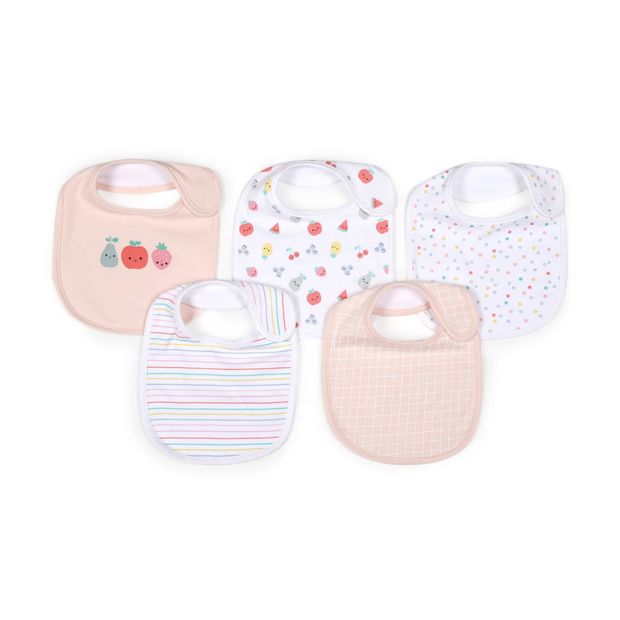 5 Pack Bibs, Fruits - Anko