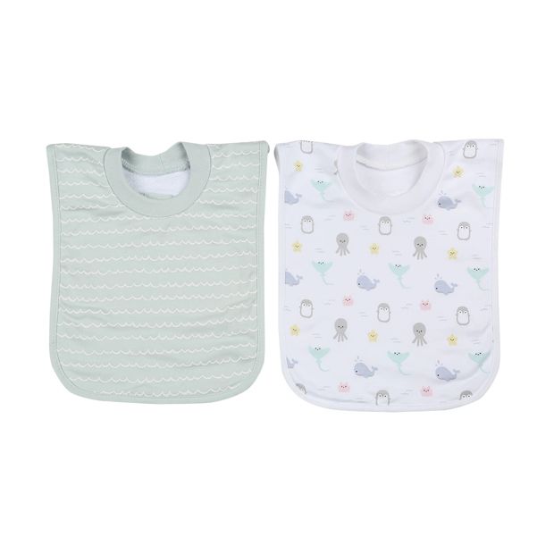 2 Pack Popover Bibs, Ocean - Anko