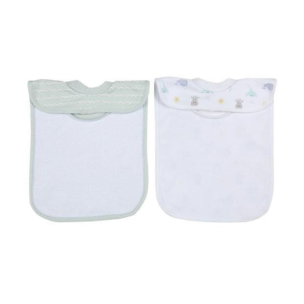2 Pack Popover Bibs, Ocean - Anko
