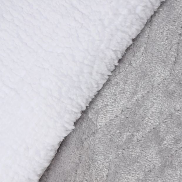 Plush Blanket, Grey - Anko