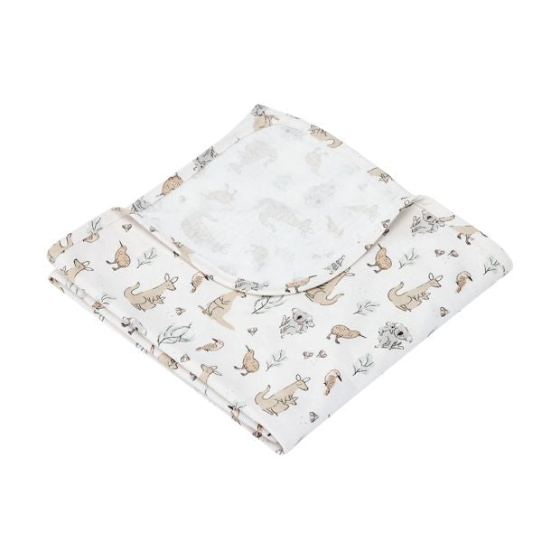 Cotton Jersey Blanket, Australiana - Anko