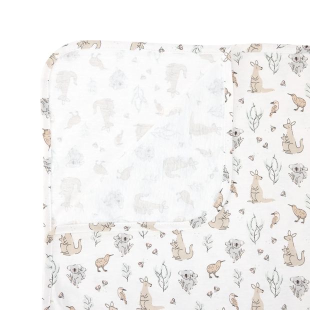 Cotton Jersey Blanket, Australiana - Anko