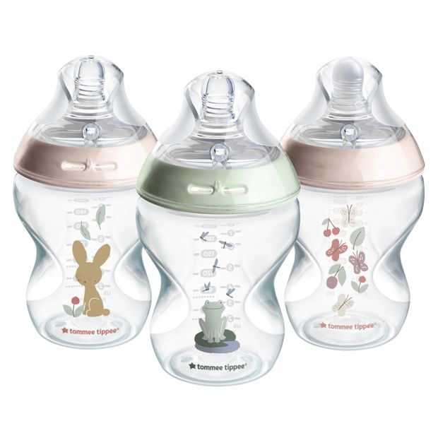 3 Pack Tommee Tippee Natural Start Decorated Baby Bottles