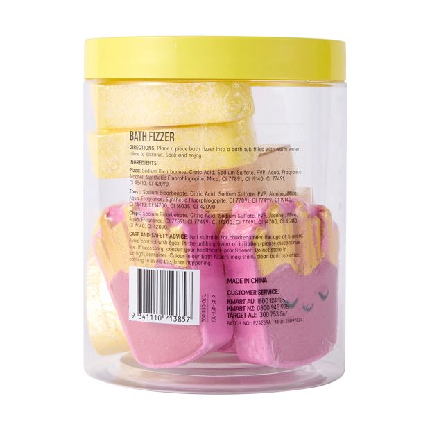 9 Piece Multi Bath Fizzers, Caramel Vanilla Scented - OXX Bodycare