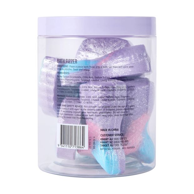 9 Piece Multi Bath Fizzers, Lavender Scented - OXX Bodycare