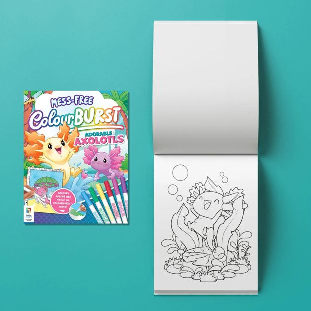INKredibles Mess-Free ColourBurst: Adorable Axolotls Activity Kit - Book