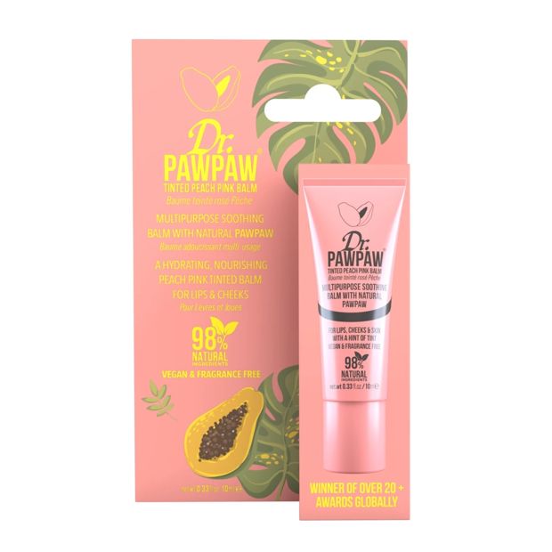 Tinted Peach Pink Lip Balm 10ml, Natural Pawpaw - Dr. PAWPAW