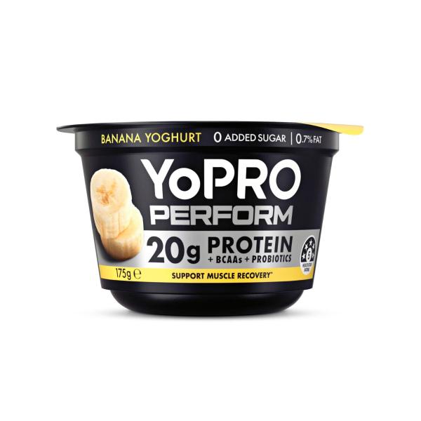 YOPRO PERFORM HIGH PROTEIN YOGHURT NO ADDED SUGAR BANANA 175G