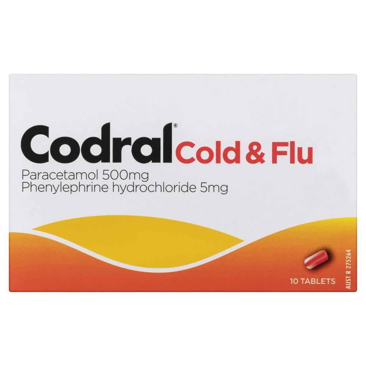 10 Pack Codral Cold & Flu Tablets