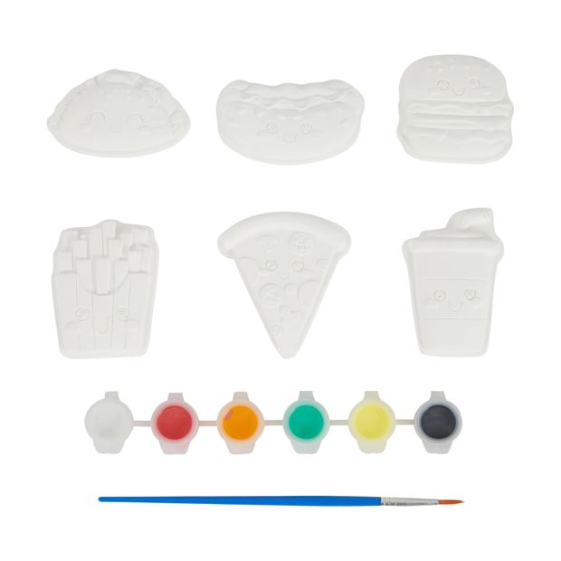 13 Piece Paint Your Own Magnet Set, Fast Food - Anko