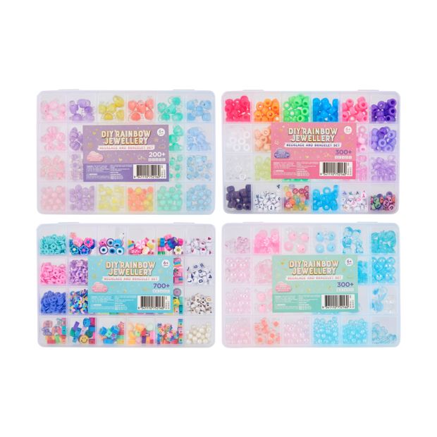DIY Rainbow Jewellery Necklace and Bracelet Set, Assorted - Anko