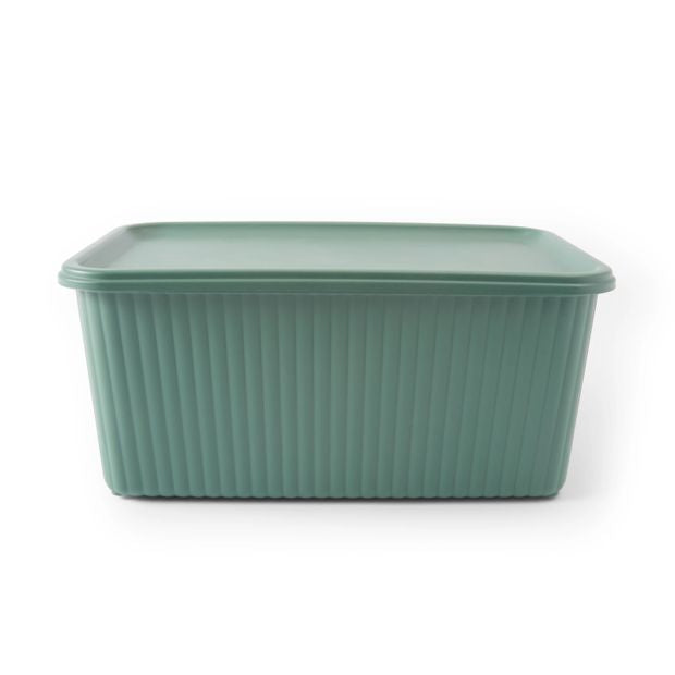 5L Ribbed Container, Green - Anko