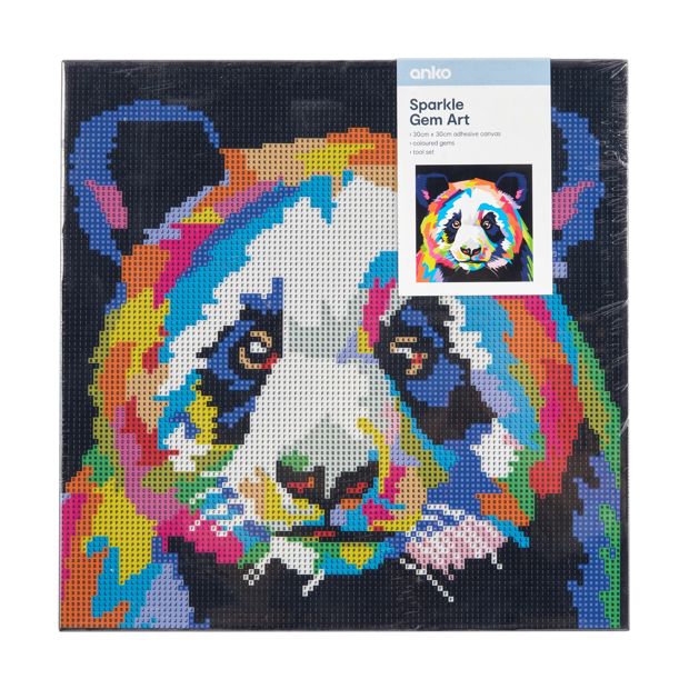 Sparkle Gem Art, Neon Panda - Anko