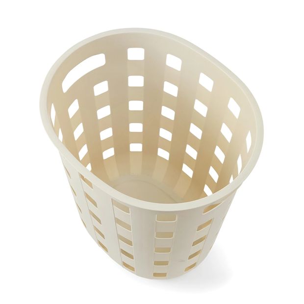 80L Trellis Laundry Hamper, Beige - Anko