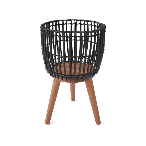 Woven Black Pot Stand - Anko