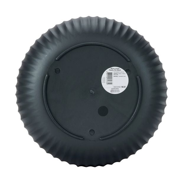 30cm Linear Plastic Pot, Black - Anko