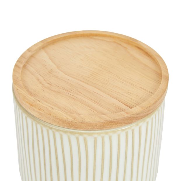 Small Linear Glazed Canister - Anko