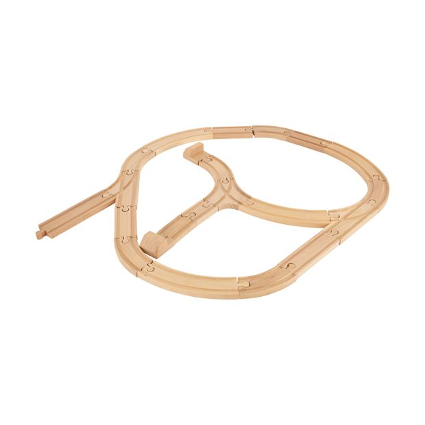 25 Piece Wooden Train Track Set - Anko