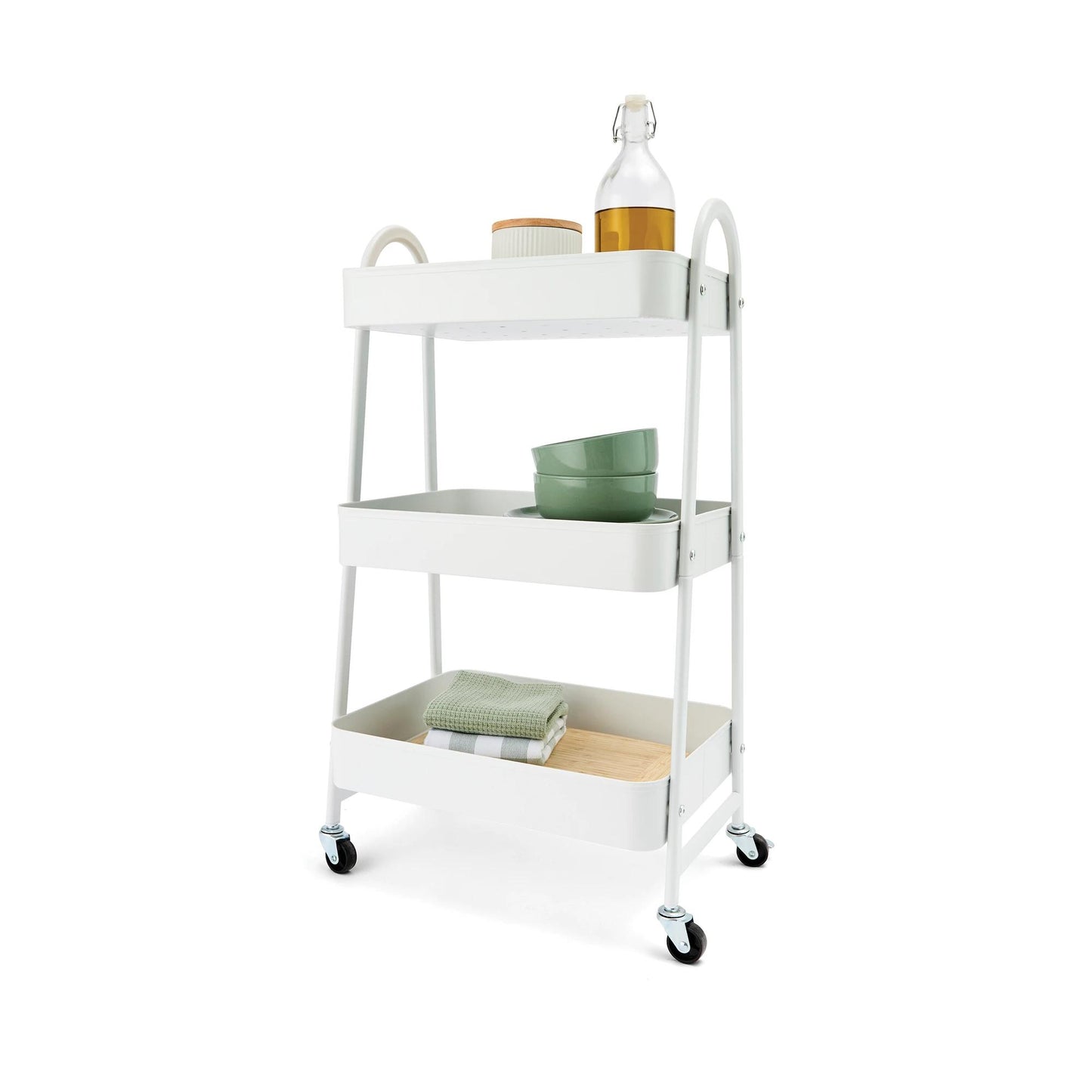 White 3 Tier Trolley