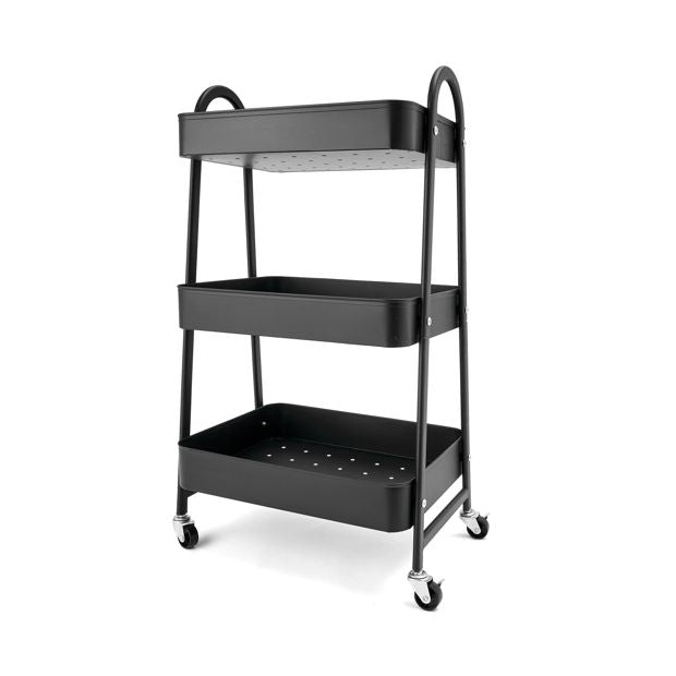 Black 3 Tier Trolley - Anko