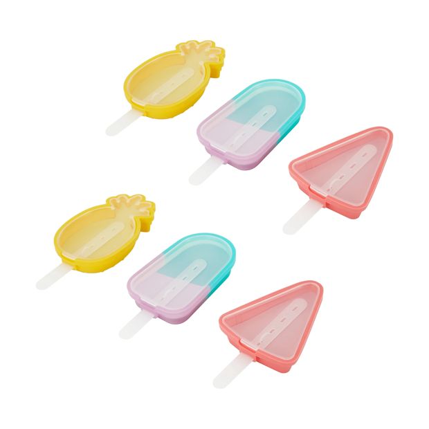 2 Pack Silicone Icy Pole Makers, Assorted - Anko