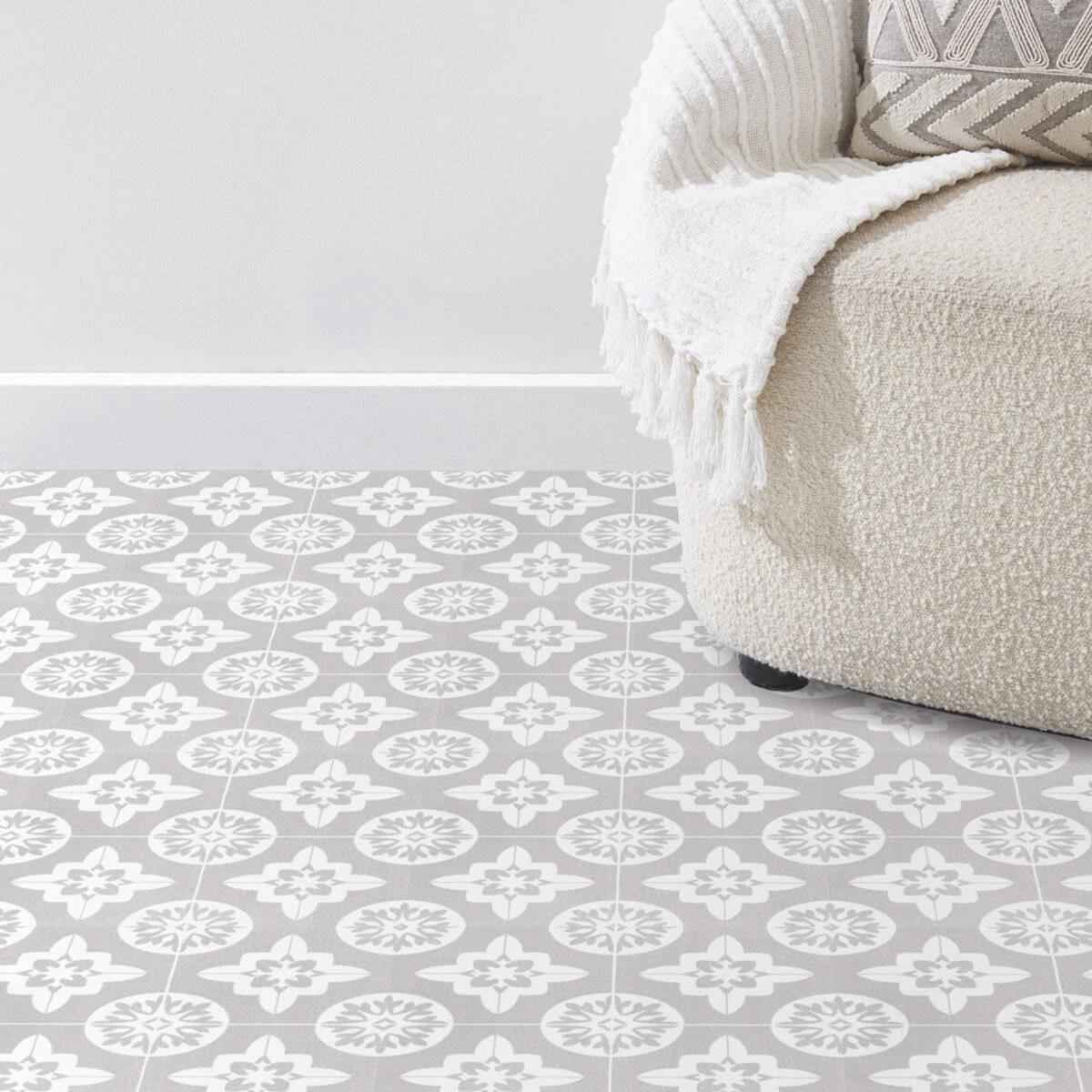 8 Pack Vinyl Floor Tiles - Sofia