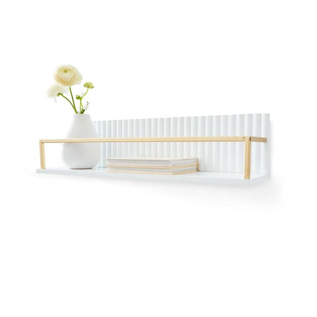 Linear Gold Look Wall Shelf - Anko