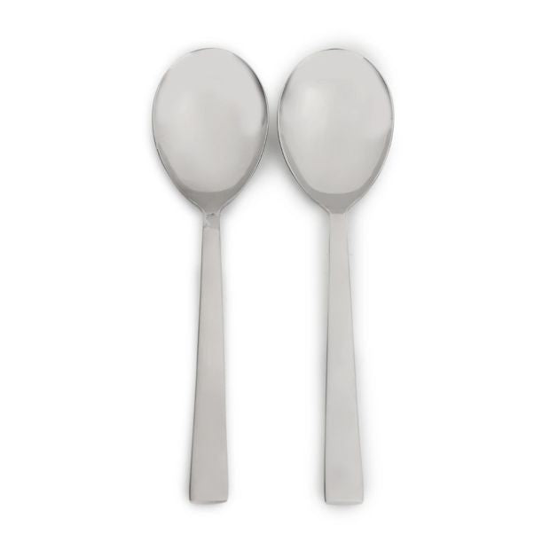 2 Pack Silver Hawthorne Serving Spoons - Anko